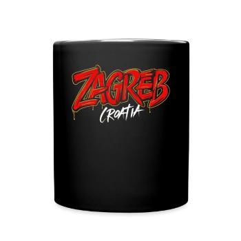 Zagreb Kroatien Souvenir - Tasse einfarbig - Schwarz - Vorne