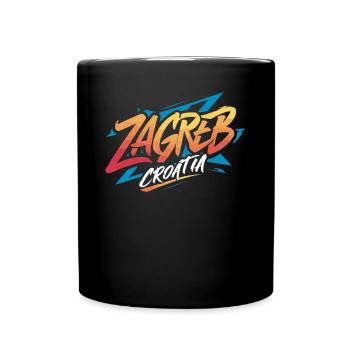 Zagreb Croatia Souvenir - Tasse einfarbig - Schwarz - Vorne