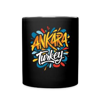Ankara Turkey Souvenir - Tasse einfarbig - Schwarz - Vorne