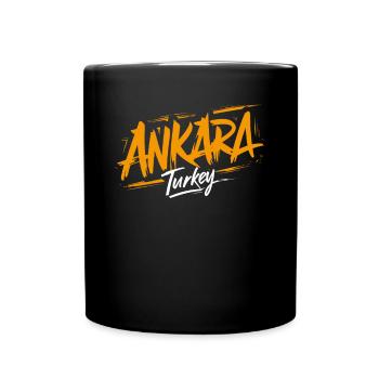 Ankara Turkey Souvenir - Tasse einfarbig - Schwarz - Vorne