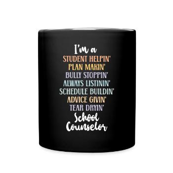 Conseiller scolaire Je suis étudiant - Mug uni - noir - Devant