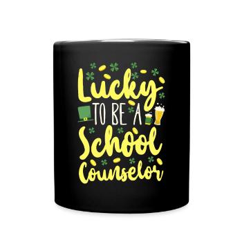 Conseillère scolaire Fête de la Saint-Patrick - Mug uni - noir - Devant