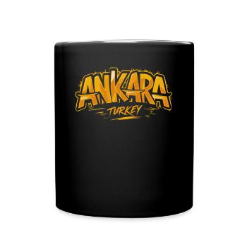 Ankara Turkey Souvenir Schriftzug - Tasse einfarbig - Schwarz - Vorne