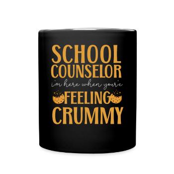 School Counselor Pun School - Full Colour Mug - black - Front