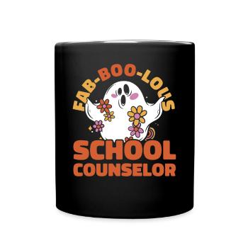 School Counselor Halloween Ghost - Tasse einfarbig - Schwarz - Vorne