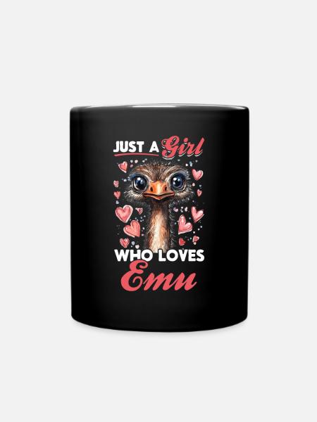 Drôle d’émeu animal juste une fille qui aime les émeus - Mug uni - noir