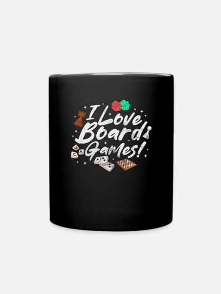 Brettspiel - Tasse einfarbig - Schwarz