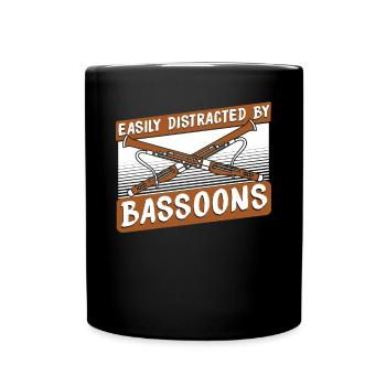 Facilement distrait par les bassons Aerophone Music - Mug uni - noir - Devant