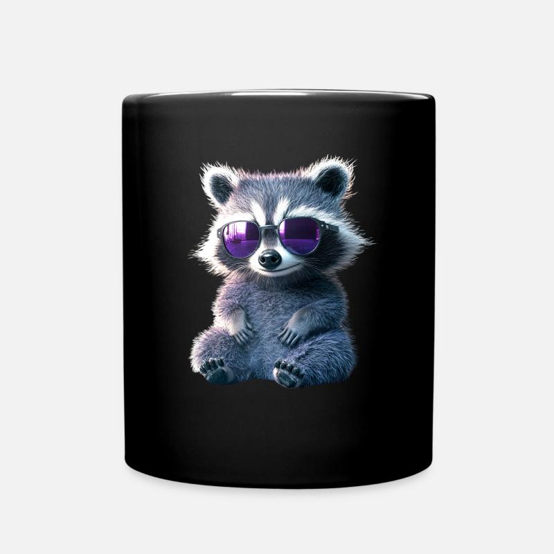 raton laveur raton laveur J’adore petit raton laveur mignon - Mug uni - noir