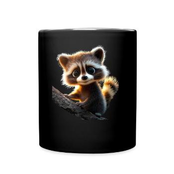 Raccoon Raccoon I Love Little Cute Raccoon - Full Colour Mug - black - Front