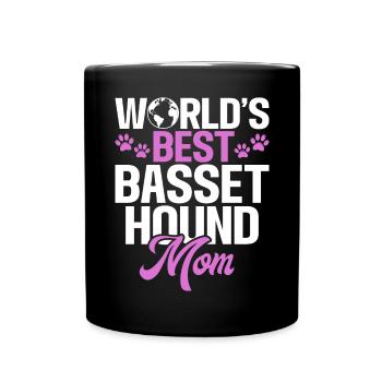 Basset Hound Gifts - Tasse einfarbig - Schwarz - Vorne