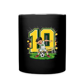 10e anniversaire 10 ans de football Joueur de football - Mug uni - noir - Devant