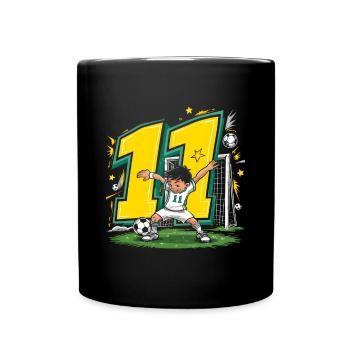 11e anniversaire 11 ans de football Joueur de football - Mug uni - noir - Devant
