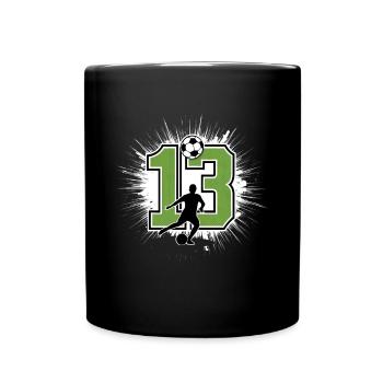13e anniversaire 13 ans de football Joueur de football - Mug uni - noir - Devant
