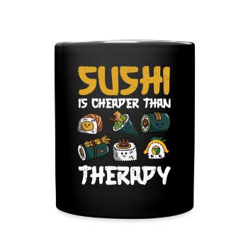 Sushi - Tasse einfarbig - Schwarz - Vorne