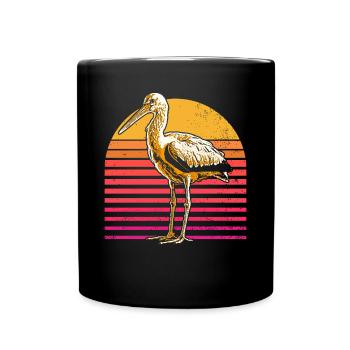 Cigogne - Mug uni - noir - Devant
