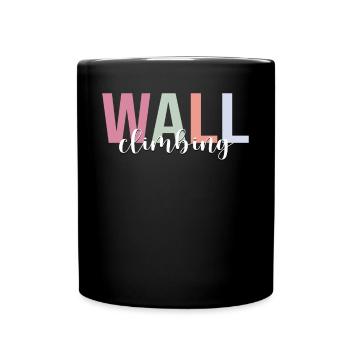 Wandklettern Indoor Wandkletterer Bouldern - Tasse einfarbig - Schwarz - Vorne