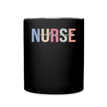 Vocational nurse LVN nursing with licenses - Full Colour Mug - black - Front