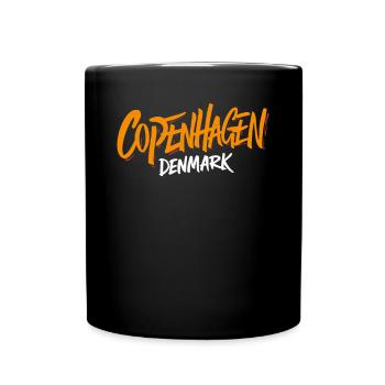 Copenhagen Denmark Souvenir - Tasse einfarbig - Schwarz - Vorne