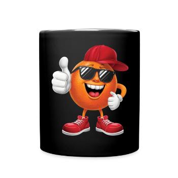 Orange - Tasse einfarbig - Schwarz - Vorne