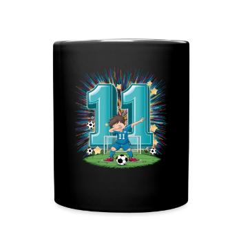 11e anniversaire 11 ans de football Joueur de football - Mug uni - noir - Devant