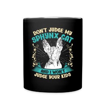 Drôle de chat Sphynx Dicton - Mug uni - noir - Devant
