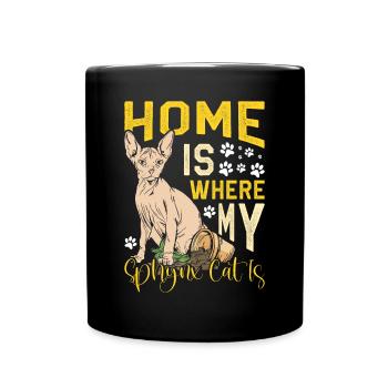 Drôle de chat Sphynx Dicton - Mug uni - noir - Devant