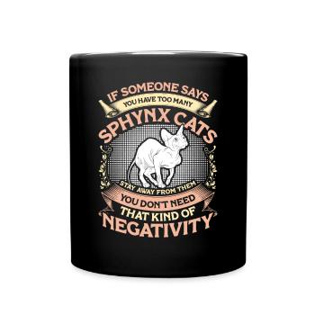 Drôle de chat Sphynx Dicton - Mug uni - noir - Devant
