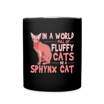 Drôle de chat Sphynx Dicton - Mug uni - noir - Devant