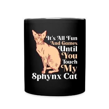 Drôle de chat Sphynx Dicton - Mug uni - noir - Devant