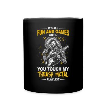 Heavy Metal Trash Metal Metalhead Musik - Tasse einfarbig - Schwarz - Vorne