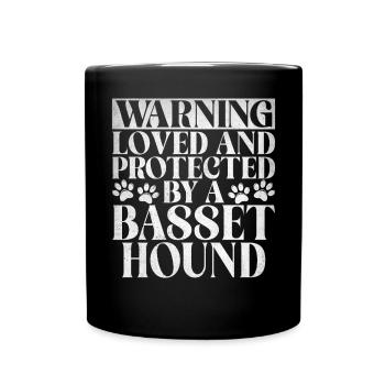 Basset Hound Gifts - Tasse einfarbig - Schwarz - Vorne