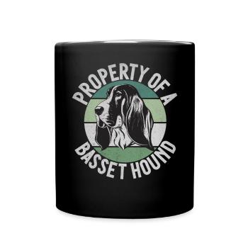 Basset Hound Gifts - Tasse einfarbig - Schwarz - Vorne