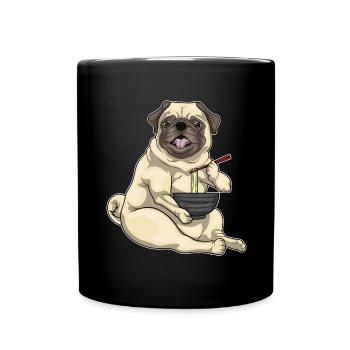 Cuisinier carlin, cuisine de ramen - Mug uni - noir - Devant