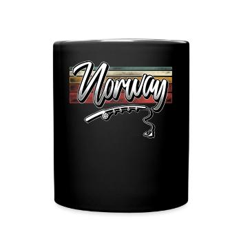 Pêche à la ligne en Norvège - Mug uni - noir - Devant