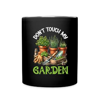 Lustige Gartenliebhaber Gemüse Hobbygärtner - Tasse einfarbig - Schwarz - Vorne