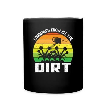 Lustige Gartenliebhaber Gemüse Hobbygärtner - Tasse einfarbig - Schwarz - Vorne