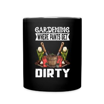 Funny Garden Lovers Vegetables Hobby Gardeners - Full Colour Mug - black - Front
