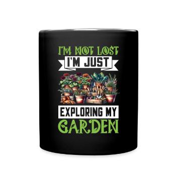 Lustige Gartenliebhaber Gemüse Hobbygärtner - Tasse einfarbig - Schwarz - Vorne
