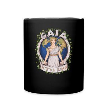 Greek Mythology Gaia Earth goddess mother - Full Colour Mug - black - Front