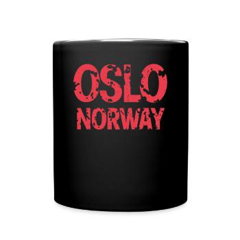 Oslo Norvège Souvenir - Mug uni - noir - Devant