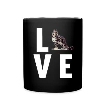Clouded Leopard Nebelparder - Full Colour Mug - black - Front