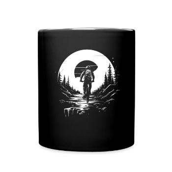 Mountain Biking Sketch - Full Colour Mug - black - Front