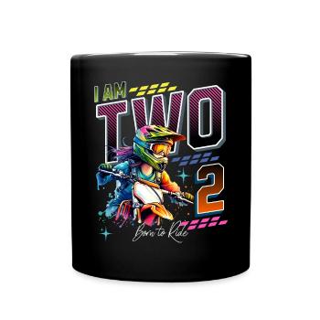 Filles de motocross 2e anniversaire - Mug uni - noir - Devant