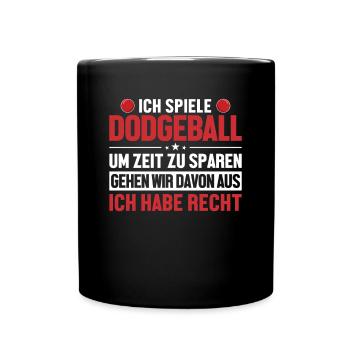 Dodgeball hat immer Recht Prisonball Jeu d’équipe - Mug uni - noir - Devant