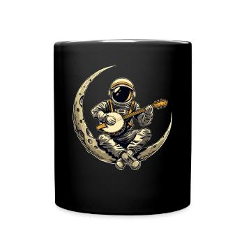 Astronaute Space Moon Bluegrass Banjo - Mug uni - noir - Devant