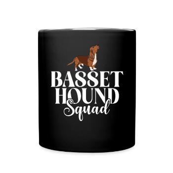 Basset Hound Gifts - Tasse einfarbig - Schwarz - Vorne