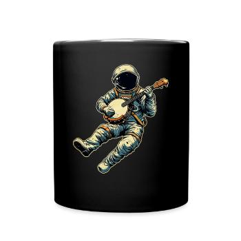 Astronaute Space Bluegrass Banjo Player - Mug uni - noir - Devant