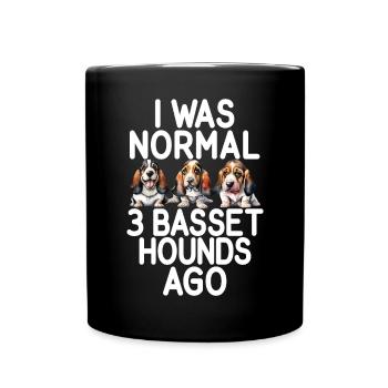 Basset Hound Gifts - Tasse einfarbig - Schwarz - Vorne