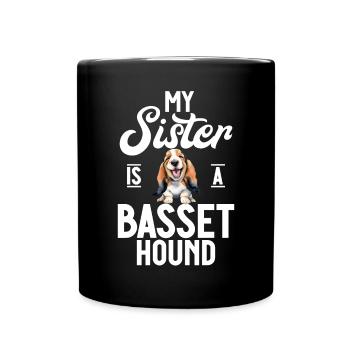 Basset Hound Gifts - Tasse einfarbig - Schwarz - Vorne